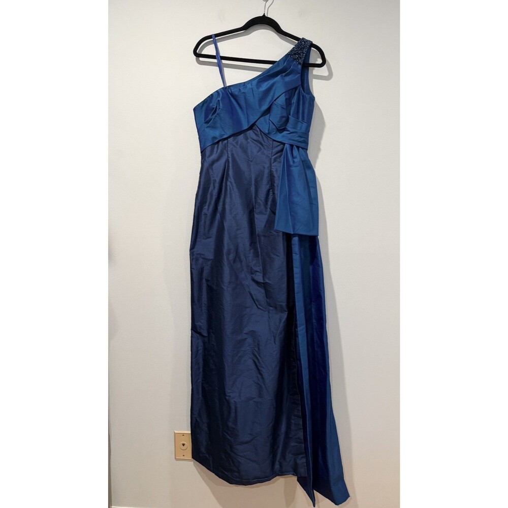 Jennifer Jane NY Sequin Gem One Shoulder Formal Gown Womens 2* Prom Wedding